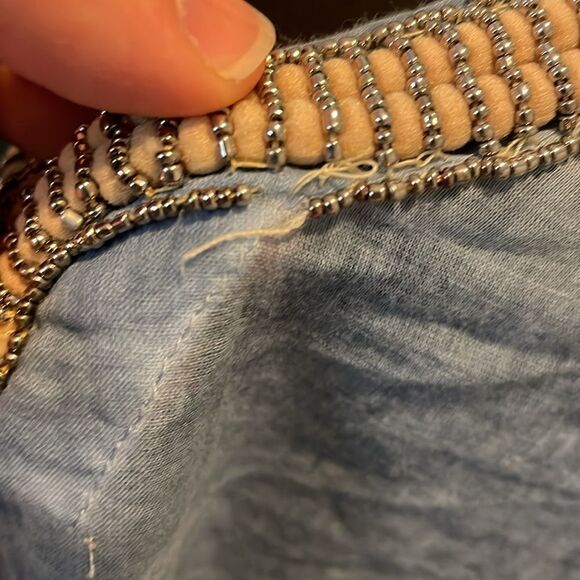 Dolma Linen Swim Coverup - Blue OS - Picture 8 of 9